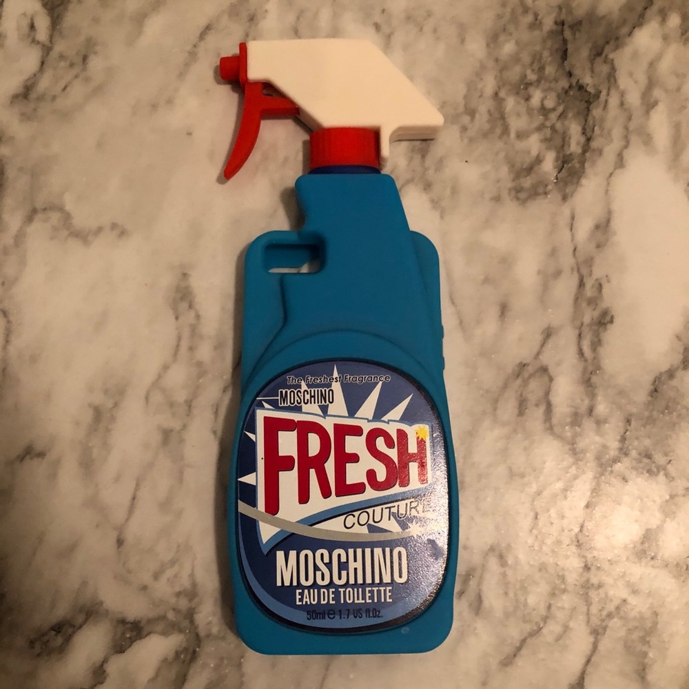 Fresh Moschino silicone blue phone case